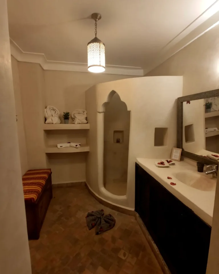 Traditional bathroom at Riad M'Boja Marrakech.